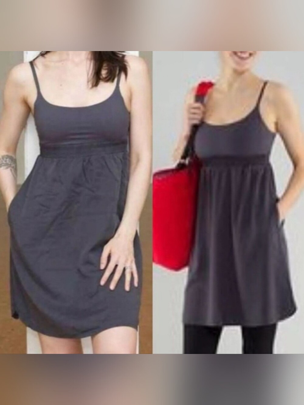 Excellent Condition Vtg Lululemon "Bliss" Mini Dress with Pockets!